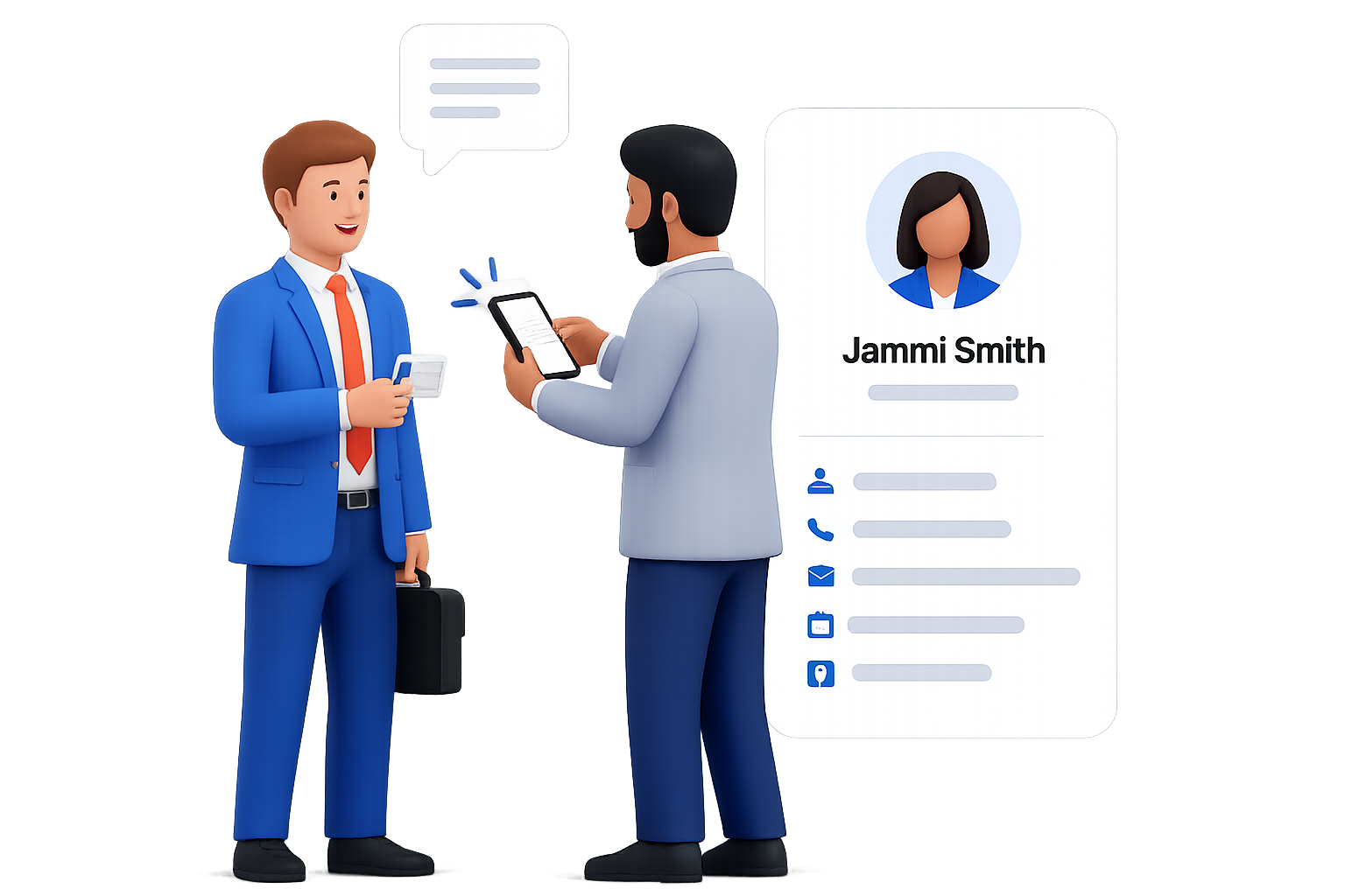 BizNetwork digital card and contact list